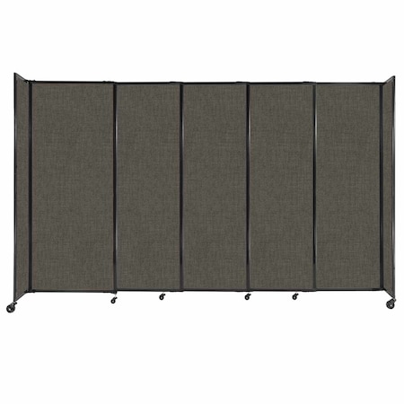 Versare StraightWall Sliding Portable Partition 11'3" x 6'10" Mocha Fabric 1448598